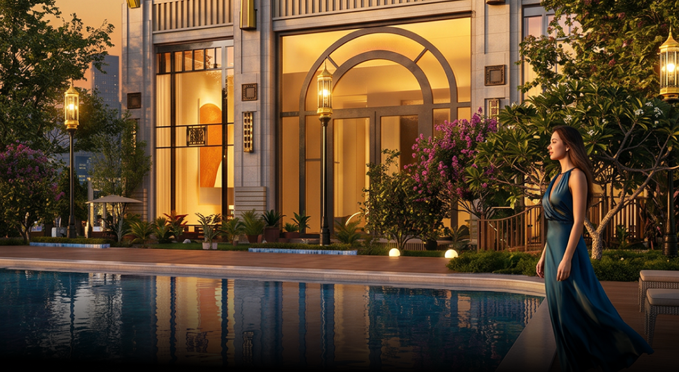 Swimming pool luxury deck amenity